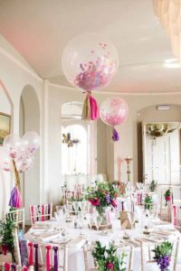dekoracje stołów balonami