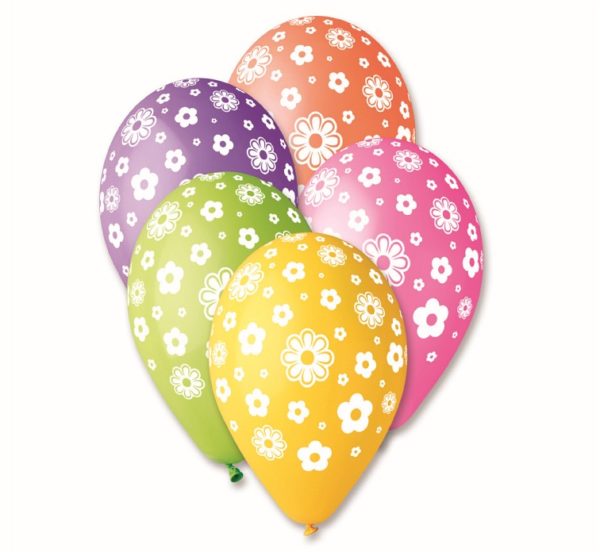 balony Gemar w kwiatki