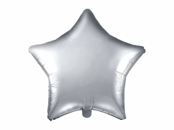 balon foliowy gwiazdka, srebrna 48 cm, balony i dekoracje balonowe, balonowe bukiety, balony z helem