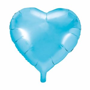 balon foliowy serce, błękitny 48 cm, balony i dekoracje balonowe, balonowe bukiety, balony z helem