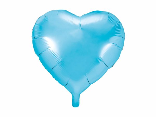 balon foliowy serce, błękitny 48 cm, balony i dekoracje balonowe, balonowe bukiety, balony z helem