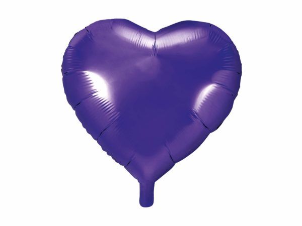balon foliowy serce, fiolet 48 cm, balony i dekoracje balonowe, balonowe bukiety, balony z helem