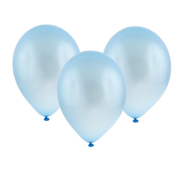 błękitne metaliczne balony 5''