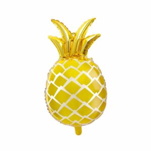 balon złoty ananas, dekoracje na egzotyczne przyjęcia, egzotyczne dekoracje na imprezy, balon ananas złoty
