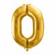 złote balony urodzinowe cyfry, balon cyfra foliowa zero, złoty balon cyfra 86 cm, balony na imprezy, dekoracje złote na imprezę