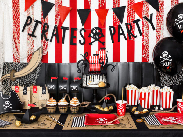 dekoracje balonowe piraci, piracki balon 30 cm, balon na przyjęcie dla chłopca, dekoracje na przyjęcia piraci