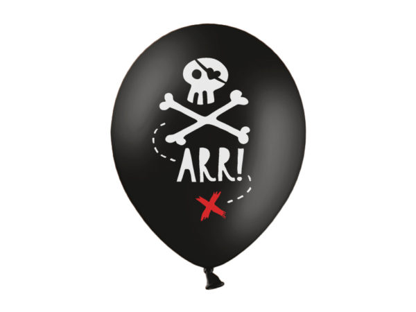 piracki balon 30 cm, balon na przyjęcie dla chłopca, dekoracje balonowe piraci, dekoracje na przyjęcia piraci