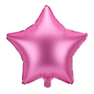 balon foliowy gwiazdka, różowy, satyna