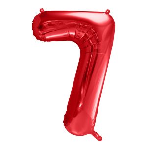 czerwony balon cyfra 7